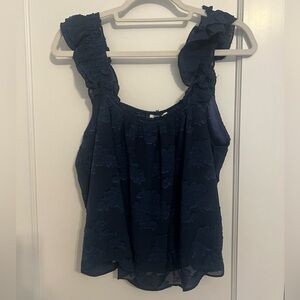 Heartloom Midnight Blue Lace Blouse
